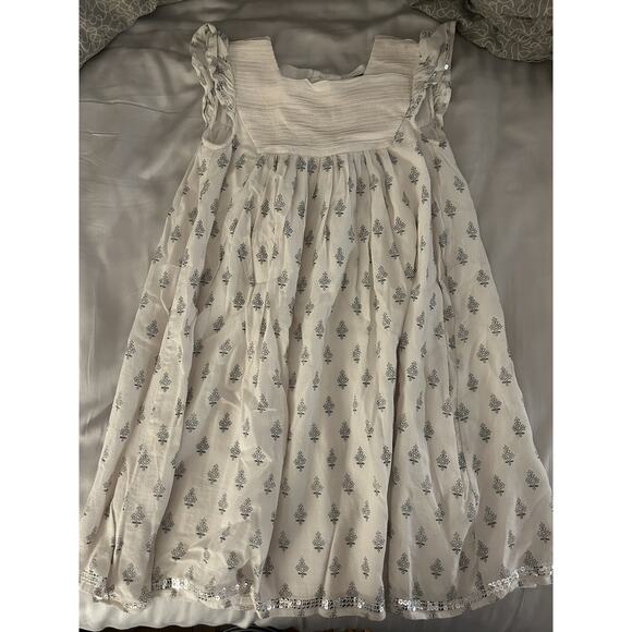 Marks And Spencer autograph White And Silver Dress size 6-7 - Picture 2 of 7